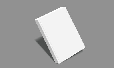 Blank book cover mockup template. Closed book, magazine layout design. Vector