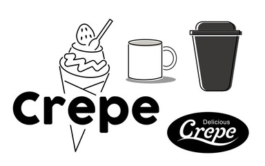 クレープショップのイラスト素材