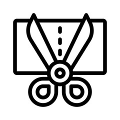scissors line icon