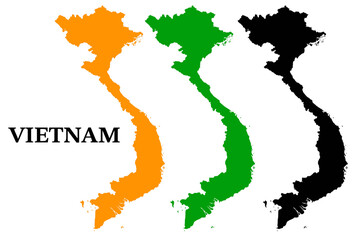 Obraz premium map of Vietnam with three model option