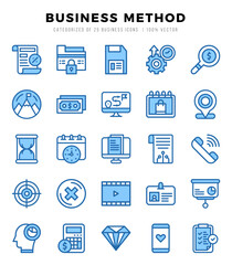 Business Method web icons in Two Color style.