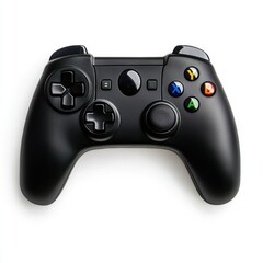Sleek Black Game Controller: Minimalist Product Shot