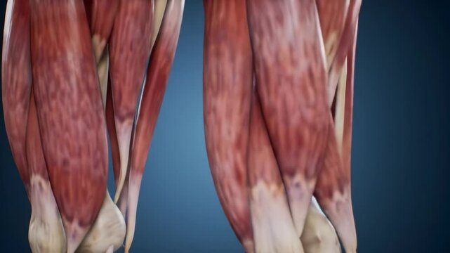Exploring human leg muscles in detailed 3D model highlighting structure and function