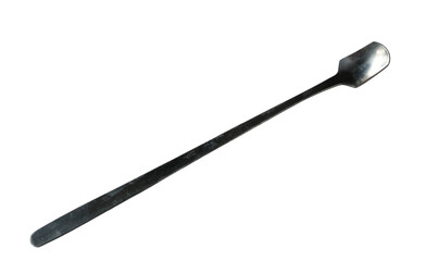 Stainless steel coffee spoon is lo isolated on transparent background, Long stem spoons for stirring drink