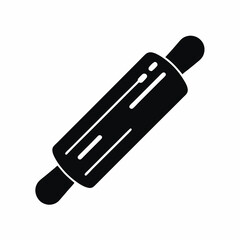 Rolling Pin Icon vector silhouette illustration isolated on white background