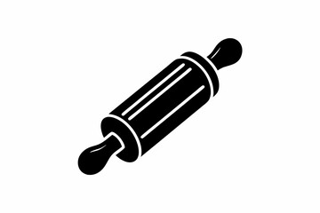 Rolling Pin Icon vector silhouette illustration isolated on white background