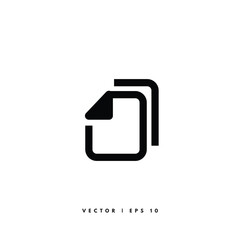 Copy Icon. Editable Stroke