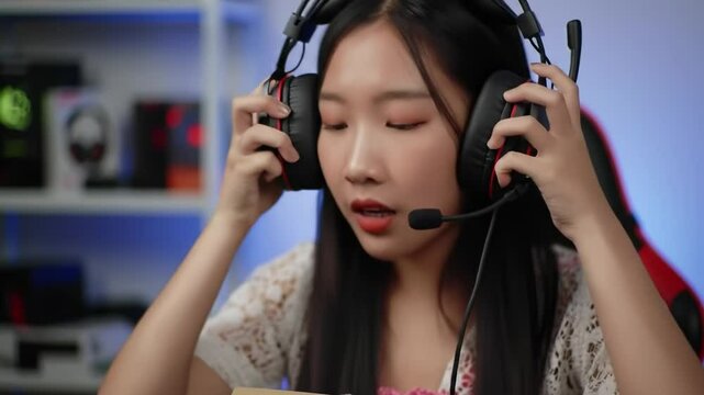 Unboxing and first impressions of new gaming headset in a tech setup