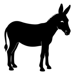 "Donkey Silhouette - Farm Animal Icon"