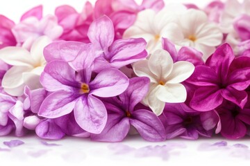 Obraz premium Floral Beauty Awaits A Captivating Close Up of Lilac Blossoms in Shades of Purple and White for a Fresh Springtime Feel
