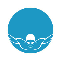 Swimming sport logo icon