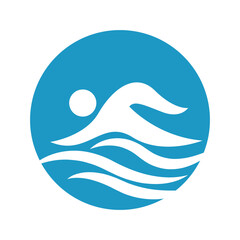 Swimming sport logo icon