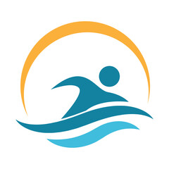 Swimming sport logo icon