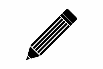 pencil Icon vector silhouette illustration isolated on white background