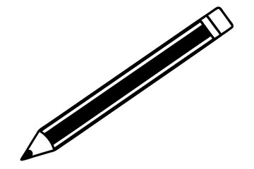 pencil vector silhouette illustration isolated on white background