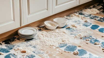 Flour Explosion in the Kitchen: A Baking Disaster!