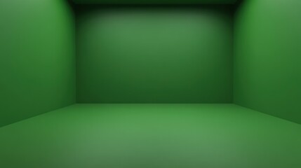 Empty green room minimalist background