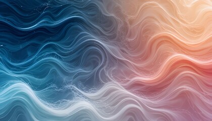 Fototapeta premium Abstract Background of Wavy Sea with Flowing Waves and Fluid Motion for Dynamic Design