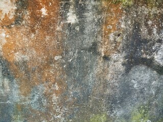 Abstrack grunge old concrete wall weathered with moss texture background 