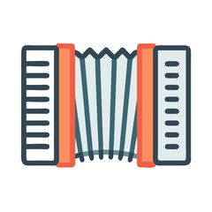 Accordion Musical Instrument Icon Design
