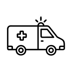 Ambulance Van Emergency Icon Design