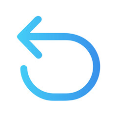 Backward Cycle Arrow Icon Design