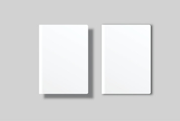 Empty Passport booklet cover mockup. Vector realistic template design for presentation passenger check in, immigration, customs control, identification document. international tourism travel
