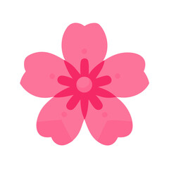Bold Pink Sakura Icon Design