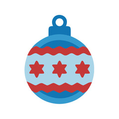 Obraz premium Christmas Ball Icon Design
