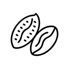 Cocoa Beans Cluster Icon Design