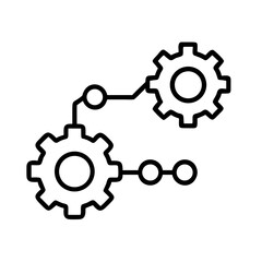 Cog Wheel Steps Icon Design
