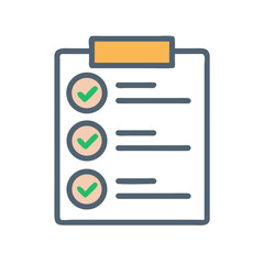 Completed Ballot Checklist Icon Design
