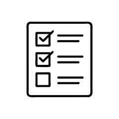 Completed Ballot Checklist Icon Design