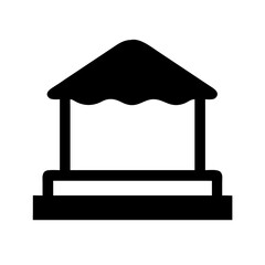 Covered Sandbox Structure Icon Design