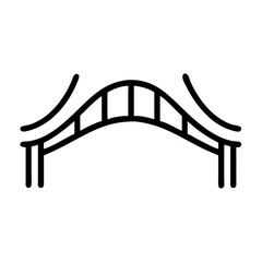 Curved Wooden Bridge Icon Design
