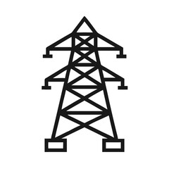 Electric Transmission Tower Icon Design
