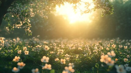 sun rays in the grass