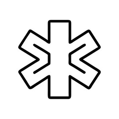 Emergency Star Medical Symbol Icon Design
