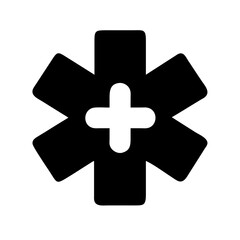 Obraz premium Emergency Star Medical Symbol Icon Design