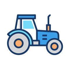 Farm Tractor Vehicle Icon Design
