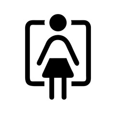Female Toilet Symbol Icon Design