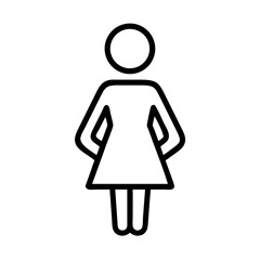 Obraz premium Female Toilet Symbol Icon Design