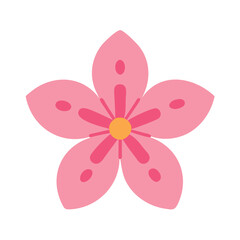 Five-Petal Sakura Bloom Icon Design