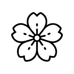 Five-Petal Sakura Bloom Icon Design