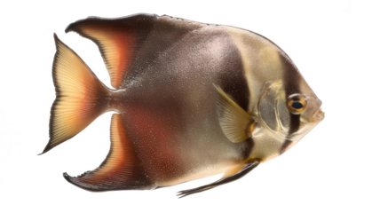 Batfish Side View High Detail Realistic Transparent Background
