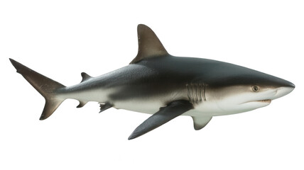 Obraz premium Close-Up Realistic Dusky Shark on White Transparent Background