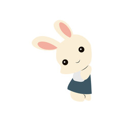 Cute Bunny Girl Cartoon Illustration