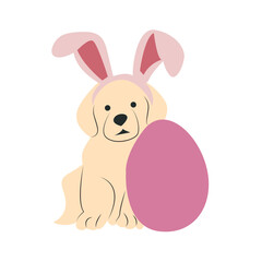 Easter Puppy Bunny Ears Egg