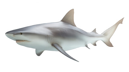 Naklejka premium Ocean Predator Bull Shark Isolated Transparent Background