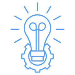innovation icon blue style